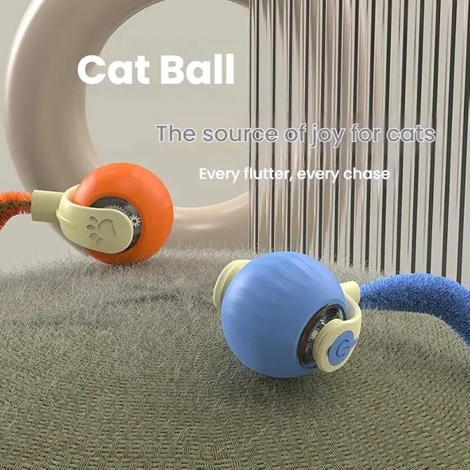 Interactive Cat Toys for Indoor Cats,Automatic Moving Kitten Toys,Cat Toys for Bored Indoor Adult Cats,Smart Rechargeable Cat Enrichment Toys for Small/Medium/Large Cats to Keep Them Busy, Cat Balls