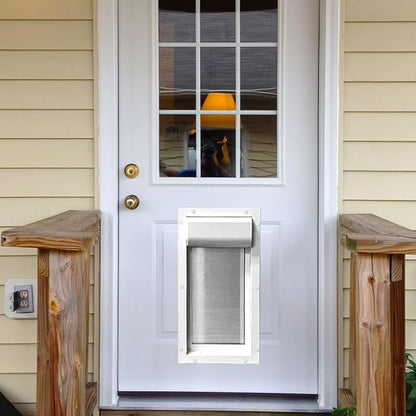 Power Pet Roll Up - Dependable Smart Dog Door, Automatic Pet Collar Operation with or Without App-High Security, Safe, Air Tight and Weatherproof, Space Saving Modern Design (Door Mount, Extra Large)