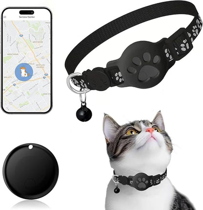 Pet Tracker,GPS Collar for Cats,Smart tag,Waterproof Compatible with Find My,No Monthly Fee,Advanced Tracking Solution Smart Collar for Pet Safety Ideal Small Large Cats(Android User)
