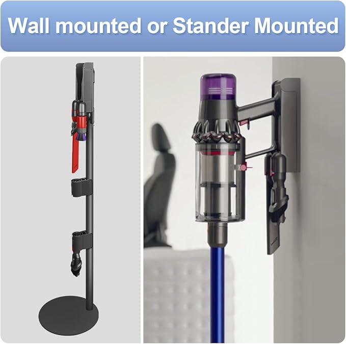FUNTECK Wall Mount Compatible with Dyson V11, V11 Outsize and V15 Vacuum Cleaners, Charging Station Replacing Part No. 970011-01 & 970011-02