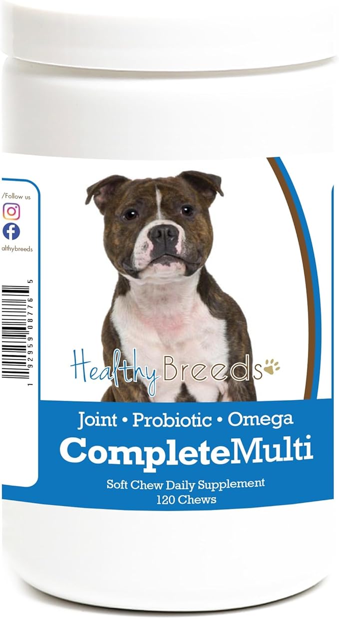 Healthy Breeds Staffordshire Bull Terrier All in One Multivitamin Soft Chew 120 Count