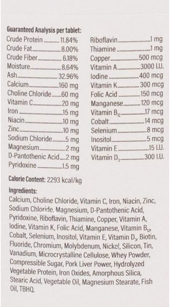 Doc Roy’s Daily Care Extra Canine, Multivitamin Supplement for Dogs, Daily Nutrient Support with Vitamins & Minerals, Roast Beef & Liver Flavor Tablets, 2500 ct