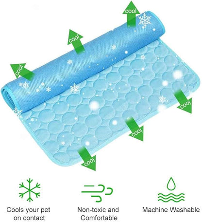 Self-Cooling Mat for Dogs Cats, Summer Pet Cooling Pad Washable Dog Cooling Blanket for Indoor & Outdoor