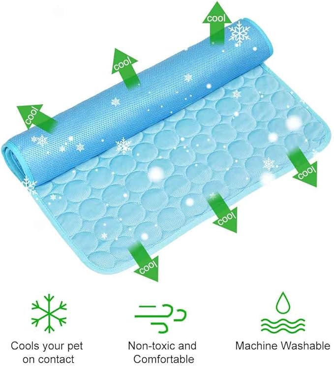 Self-Cooling Mat for Dogs Cats, Summer Pet Cooling Pad Washable Dog Cooling Blanket for Indoor & Outdoor