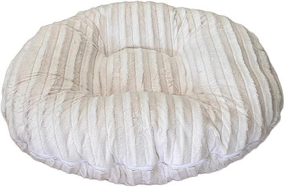 Bessie and Barnie - Luxury Extra Plush Faux Fur Bagel Pet/Dog Bed (Natural Beauty, X-S)