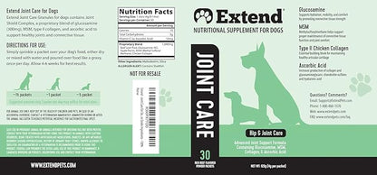 Extend Joint Care for Dogs - Hip and Joint Supplement Powder - Glucosamine for Dogs - Joint Pain Relief - MSM - Mobility & Flexibility Support - Advanced Joint Health - Made in USA