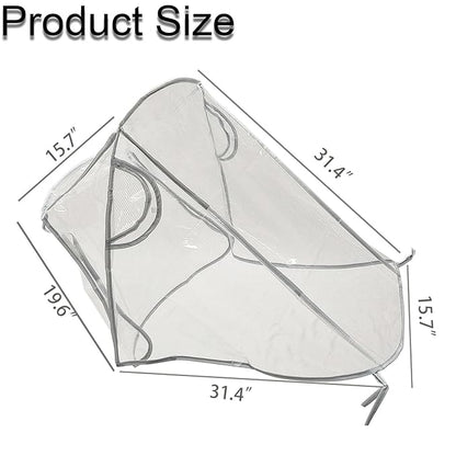 Unisize Pet Stroller Rain Cover, EVA Transparent Waterproof & Windproof Cover for Snow Rain Wind, Foldable Universal Fit for Most Dog Strollers