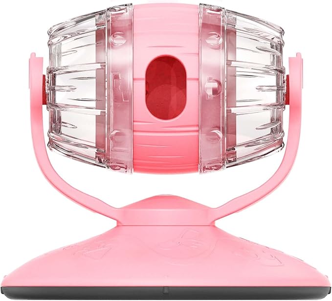 Cat Slow Feeder Toy, Beer Barrel Interactive Cat Toy, cat Treat Dispenser Toy for Indoor Cats, Small Dogs, Enrichment Toy for IQ Training, Mental Stimulation, Relieve Boredom, Gifts (Pink)