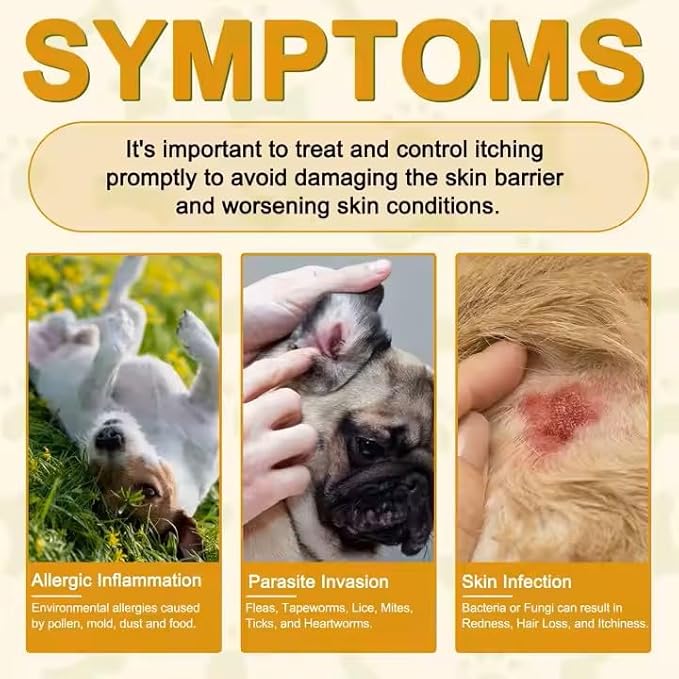 Dog Allergy Aid Immune Support Supplement, 180 Count, Natural Supplements with Omega-3, Probiotics, Vitamins for Skin, Coat & Seasonal Allergies