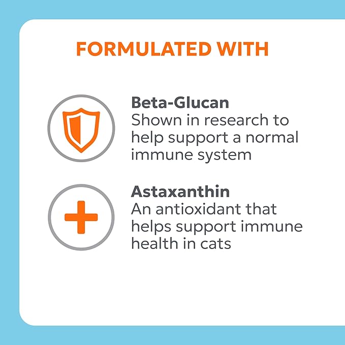 Nutramax Imuquin Immune Health Supplement for Cats, with Astaxanthin and Beta Glucans, 30 Sprinkle Capsules
