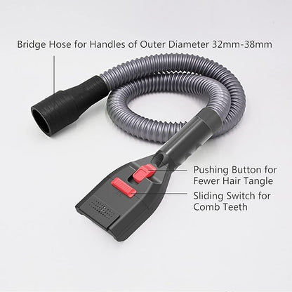 Pet Vacuum Grooming Brush and Shedding Kit for Dog/Cat Loose Hair, Professional Accessories Remover for Pet's Undercoat Fur