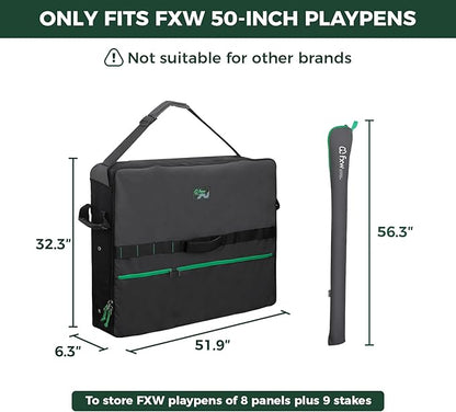 FXW Specialized Dog Playpen Storage Bag (Not Suitable for Other Brands), Designed for RV Trips, Fits 50" H 8 Panels and 9 Stakes, 1 Pack│Patented