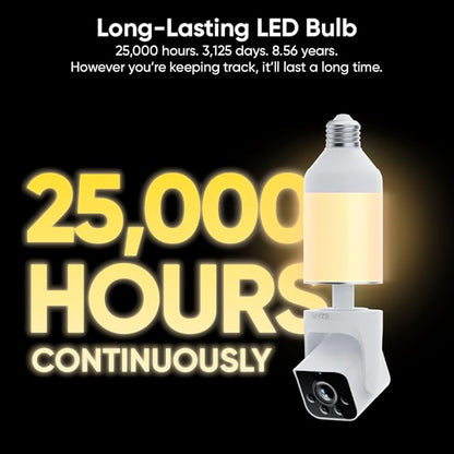 WYZE Bulb Cam Security Camera, 2K HD Outdoor Light Bulb Camera, Color Night Vision, Dimmable LED Bulb, Motion Detection, Siren Alarm, Works w/Alexa/Google Assistant. Free Expert Support