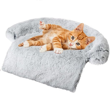 Tinaco Calming Dogs/Cats Bed Mats, Dog Pad Washable Removable Couch Cover, Plush Long Fur Mat for Pets, Waterproof Lining, Perfect for Small, Medium and Large Dogs and Cats (Gradient Gray, 31"x23")