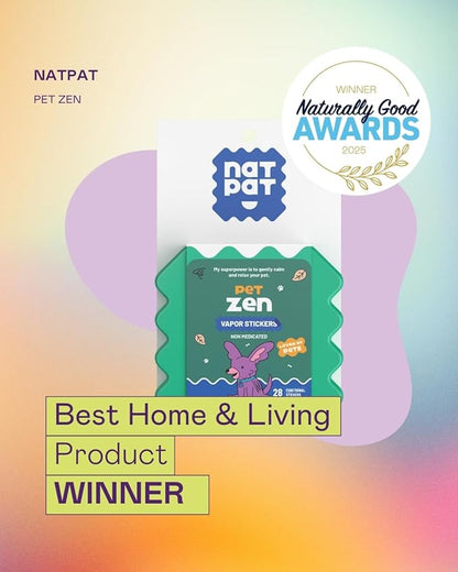 NATPAT Pet Zen Calming Patches for Dogs – Non-Medicated Effective Stress Relief for Travel, Fireworks & Separation Anxiety - Long Lasting & Non-Toxic (24 Patches) - Locket Sold separetely