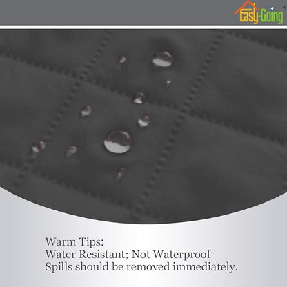 Easy-Going Reversible Oversized Couch Cover for 3 Cushion Couch Sofa Cover for Dogs Water Resistant Furniture Protector Cover with Foam Sticks for Pet (Oversized Sofa, Darkgray/Beige)