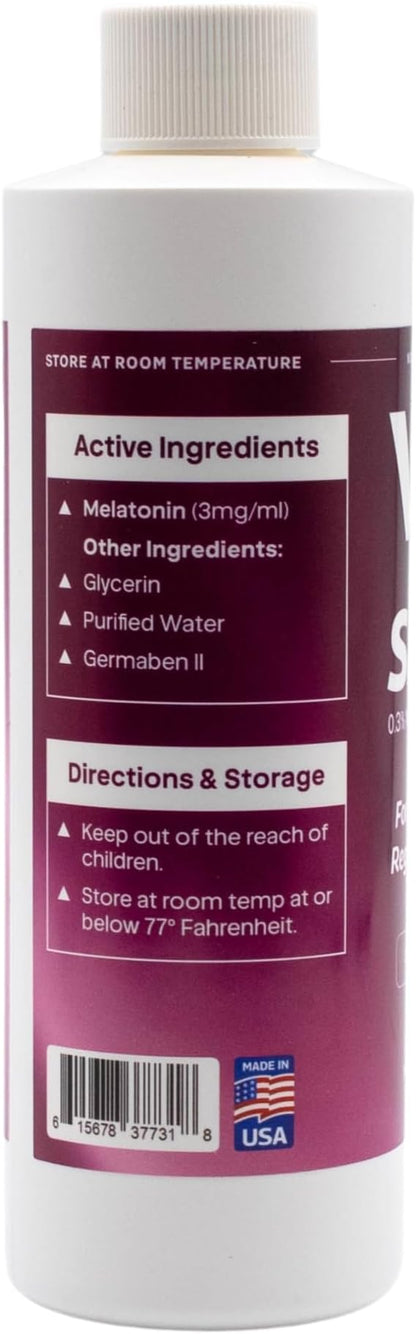 vetr Sleep Melatonin for Dogs & Cats - Roasted Chicken Flavor - Liquid Calming Drops, Dog Sleep Aid, Anxiety Relief Supplement (240mL)