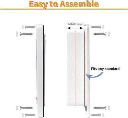 Cat Door for Interior and Exterior Doors with 4-Way Locking System - Pet Door for Cats and Small Dogs, Durable Transparent PVC Flap with Noise Reduction Seals-Viywicz