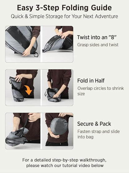 UWE Extra Large Small Animal Playpen, XL Portable Pet Playpen for Rabbit, Kitten, Guinea Pig, Hamster, Puppy – Waterproof Foldable Mesh Tent with Zipper Cover, Indoor Outdoor Use, Dark Grey