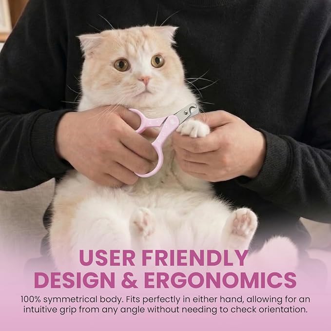 Necoichi Purrcision Feline Nail Clippers | Lever Principle Cat Nail Clipper | Butter-Smooth Cuts | Seki, Gifu Swordsmith Craftsmanship | Stainless Steel Cat Claw Trimmer for Indoor Cats (Lilac)
