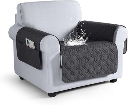 VANSOFY Couch Cover, Waterproof Sofa Covers Washable Slipcover Furniture Protector Couch Seat Covers Non-Slip Couch Cover for Dogs, Pets(Chair, Charcoal Gray)