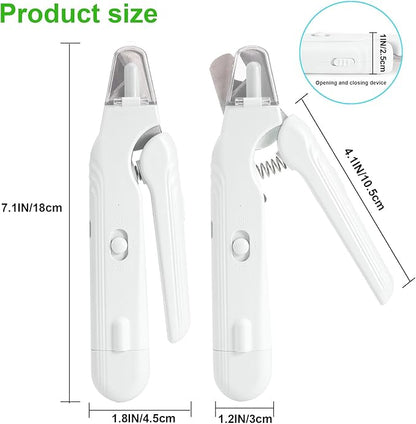 Pet Nail Clippers with Light for Dogs & Cats – Illuminates the Nail and Quick for Safe, Easy Trimming. Extra-Sharp Blades for Thick Nails