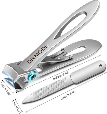 DRMODE Nail Clippers for Men Thick Nails - Large Toe Nail Clippers for Thick Nails for Senior with Wide Jaw Opening, Sharp Finger Nail Clippers Adult Cutter for Tough Nail