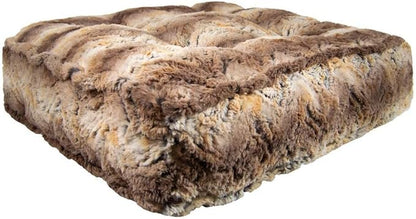 Bessie and Barnie Frosted Willow Extra Plush Shag Faux Fur Luxury Sicilian Rectangle Pet/Dog Bed (Multiple Sizes)