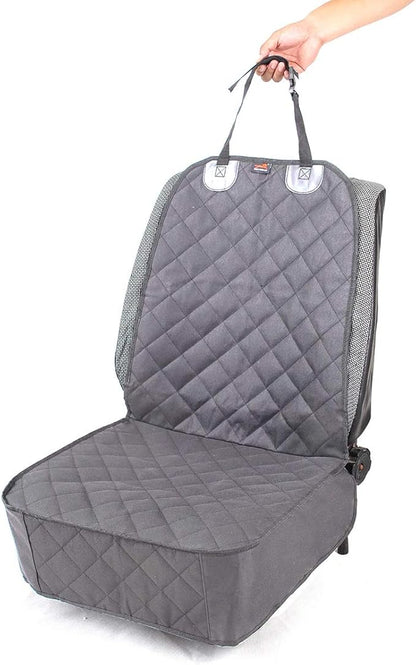 HONEST OUTFITTERS Dog Car Seat Covers, Pet Front Cover for Cars, Trucks, and Suv's - Waterproof & Nonslip Dog Seat Cover(Gray)