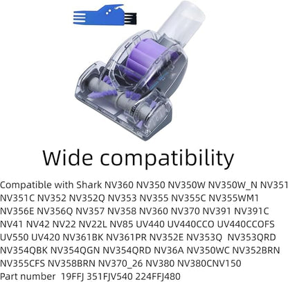 Upgraded Pet Hair Power Brush Tool Attachment for Shark Navigator Lift-Away Deluxe Upright NV360 NV350 NV352 NV356E NV370 NV22L UV420 UV410 UV440 Vacuum Replacement Parts Numbers 119FFJ Purple
