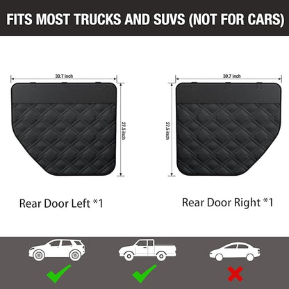 Surfcabin Dog Car Door Protector – 20% Larger Design for Trucks & Large SUVs, Thickened Waterproof Door Panel Covers, Protects Doors from Dog Scratching