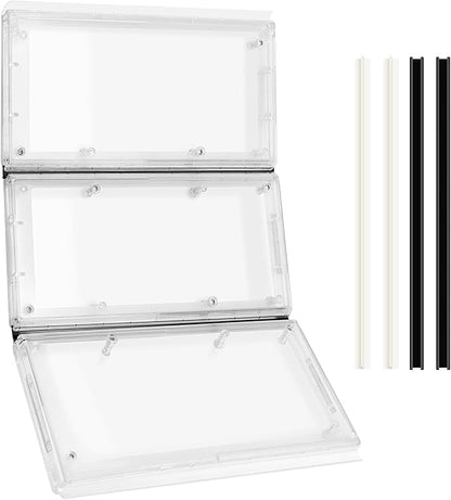 3-Panel Airseal Pet Door Replacement Flap,4 Durable Spare Rubber Strips,Compatible with Ideal Pet Product 10.25"x15.75" Extra Large Pet Door,Easy Installation
