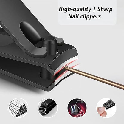 Cool Manicure Set for Men, Nail Clipper Grooming Kit for Teen Boy, Boyfriend, Husband, Dad, Small Gift Idea for Christmas Stocking Stuffers or Birthday Gift (Black)