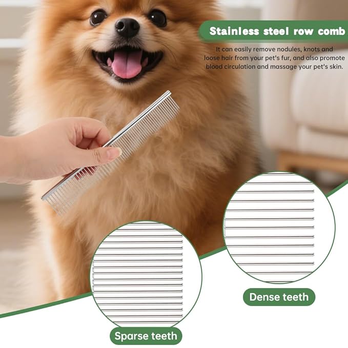 Deshedding Dog Brush, Grooming Deshedding Tool for Cats, Dogs, Horses, Pet Hair Removal Comb for Shedding, Effective for Short and Long Hair