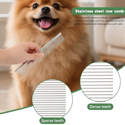 Deshedding Dog Brush, Grooming Deshedding Tool for Cats, Dogs, Horses, Pet Hair Removal Comb for Shedding, Effective for Short and Long Hair