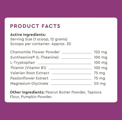 Infinite Pet Life Premium Calm & Comfort Peanut Butter Powder for Dogs- Anxiety Relief | Real Peanut Butter | 12.7 oz | Fireworks, Thunder, Stress