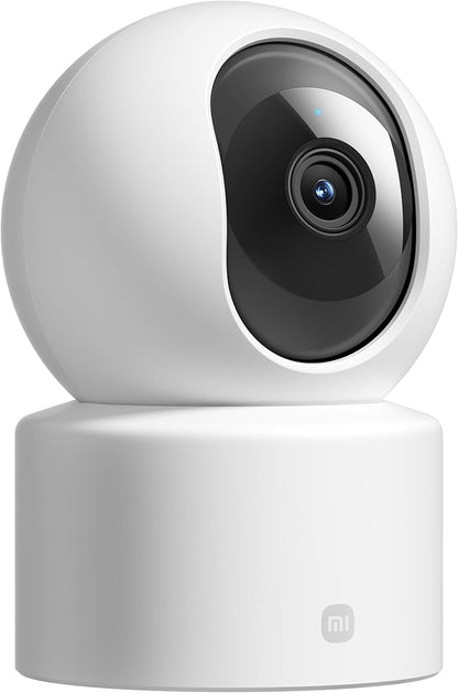 XIAOMI Smart Camera C201, 1080p Indoor Security Camera with Physical Lens Shielding, 360° Panoramic View, AI Human & Pet Detection, Full-Color Night Vision, Wi-Fi 6, Works with Google Assistant, 1pack