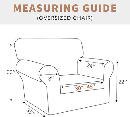 Easy-Going 100% Waterproof Oversized Chair Couch Cover, Dual Waterproof Sofa Cover, Stretch Jacquard Sofa Slipcover, Leakproof Furniture Protector for Kids, Pets, Dog and Cat, Cream