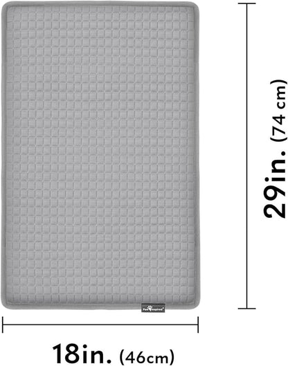 Paw Inspired Cooling Orthopedic Crate Pad for Dogs and Cats, Washable Memory Foam Dog Cooling Mat (29x18 Inch Small Size for 30 Inch Kennel, Gray)