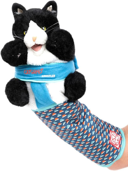 Cat Wrestling Glove Puppet – Interactive Hand Mitt with Durable Protective Sleeve and Catnip - Play & Enrichment