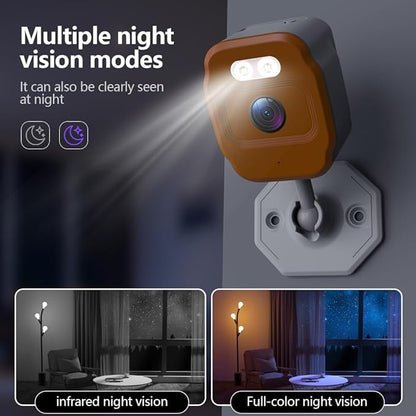 2Pcs 1080P WiFi Security Cameras, Baby Monitor Indoor Security Camera, Cat&Dog Camera with Motion Detection Indoor Camera, Full Color Night Vision,Two-Way Voice and Siren, Cloud Storage