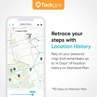 Tack GPS [Lowest Monthly fee| 30 Days Battery Life| FCC Certified] -Child, Kids, Pet, Dog, Cat, Elderly, Alzheimer, Car, Vehicle, Bike, Personal Tracking Device. GPS +WiFi +Cellular