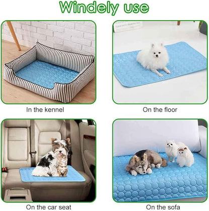 Self-Cooling Mat for Dogs Cats, Summer Pet Cooling Pad Washable Dog Cooling Blanket for Indoor & Outdoor