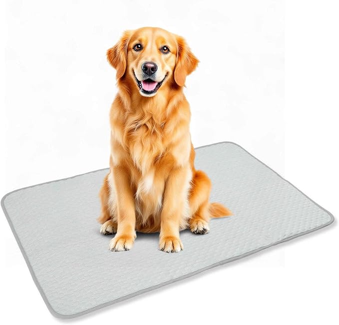 Dog Cooling Mat, Durable Machine Washable Pets Cool Pad, Large, Grey