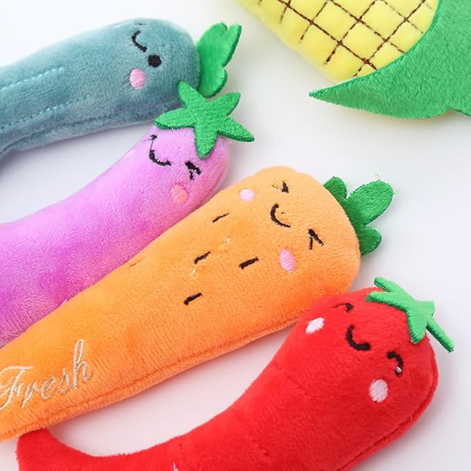 Red Cat Catnip Toys Cat Mint Toys Dog Kitten Chew Toy Funny Indoor Farm Theme Vegetable Shaped Cute Teeth Bite Toys Pet Supplies(Chili)，Toys，Catnip Toys