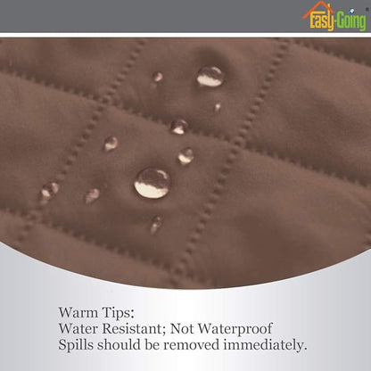 Easy-Going Futon Sofa Slipcover Reversible Sofa Cover Armless Cover Furniture Protector Couch Cover Water Resistant Pets, Kids, Children, Dog, Cat Brown/Beige