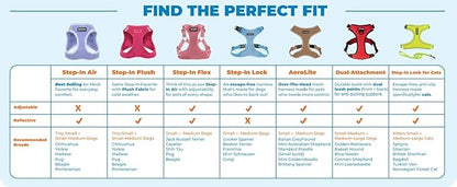 Voyager Escape-Proof Step-in Lock Cat Harness & 5ft Neoprene-Handle Leash Set All-Weather Mesh with Reflective Stitching for Small to Large Cats by Best Pet Supplies, Pink (327), M
