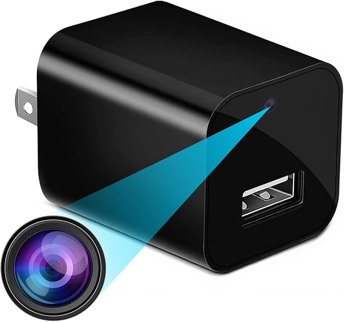 PATTERSON 1080P Hidden Camera USB Charger - Mini Wireless Spy Camera with WiFi & Motion Detection - Ideal for Home Security, Baby Monitoring, and Pet Surveillance
