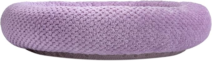 WONDER MIRACLE Fuzzy Deluxe Pet Beds, Super Plush Dog or Cat Beds Ideal for Dog Crates, Machine Wash & Dryer Friendly (24" x 24", Lavender)