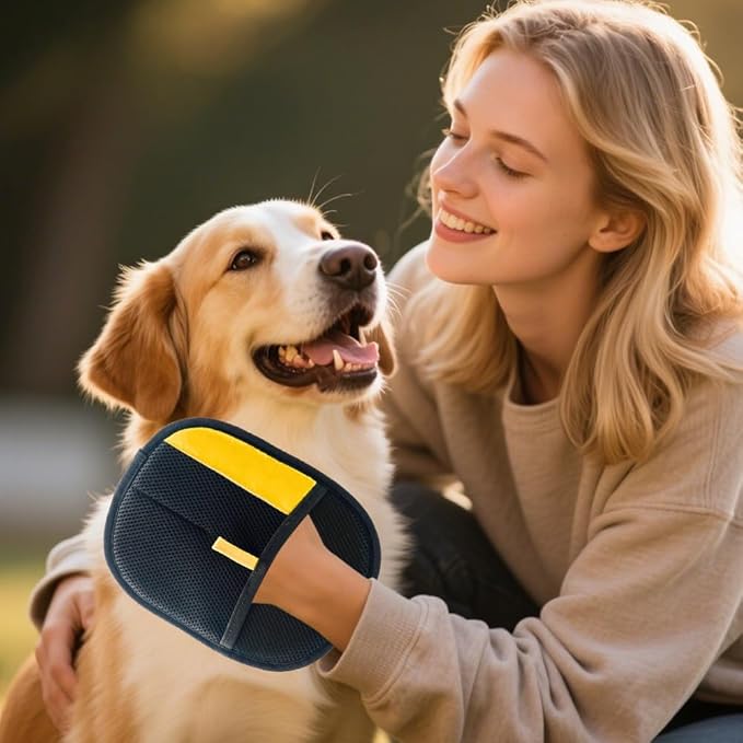 Pet Hair Removal Glove for Cats & Dogs, 2025 New Upgrade Efficient Grooming Gloves for Pet Hair, Cat Grooming Gloves for Hair Removal, Reusable Pet Hair Remover Glove